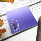 STICKY NOTES: Become a Witch Worth Burning Purple Coffin and Flowers , Purple Coffin Stationery , Witchy Coffin Art , Witchy Art , Coffin