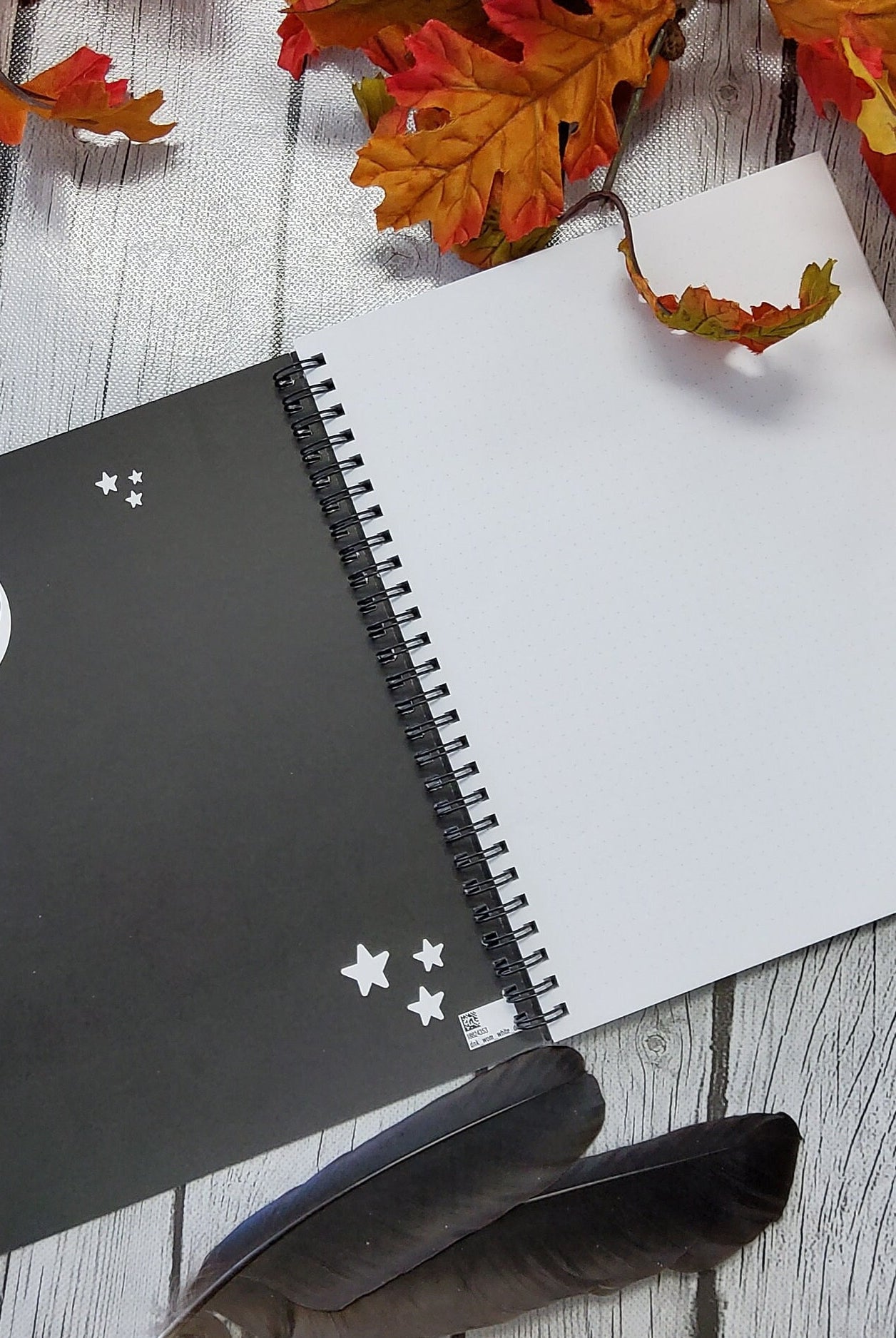SPIRAL NOTEBOOK: Red and Black Jack-o-Rabbit Dot Grid Pages , Red Pumpkin Rabbit Notebook , Spooky Rabbit Art , Scary Rabbit Notebook