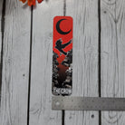 BOOKMARK: Crow Tarot Card Style Bookmark , Red Tarot Card Style Bookmark , Crow Bookmark , Omen Bookmark