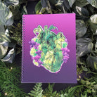 SPIRAL NOTEBOOK : Peridot Crystal Heart Spiral with College Ruled Pages , Peridot Crystal Notebook , Peridot Crystal Heart , Peridot Art