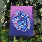 SPIRAL NOTEBOOK : Sapphire Crystal Heart Spiral with College Ruled Pages , Sapphire Crystal Notebook , Sapphire Crystal Heart , Sapphire Art