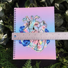SPIRAL NOTEBOOK : Opal Crystal Heart Spiral with College Ruled Pages , Opal Crystal Notebook , Opal Crystal Heart , Opal Art