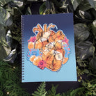 SPIRAL NOTEBOOK : Topaz Crystal Heart Spiral with College Ruled Pages , Topaz Crystal Notebook , Topaz Crystal Heart , Topaz Art