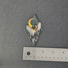 MATTE STICKER: Spooky Forest Barn Owl Art , Teal and Gold Forest Art , Barn Owl Flight Sticker , Barn Owl Sticker , Owl Sticker