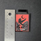 HANDMADE MAGNETIC BOOKMARK: Crow and Skulls with Black Moon , Red Sky and Crow Bookmark , Crow and Skulls , Red Sky Omen