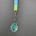 WRISTLET with Double Sided Charm: Aquamarine Crystal Heart