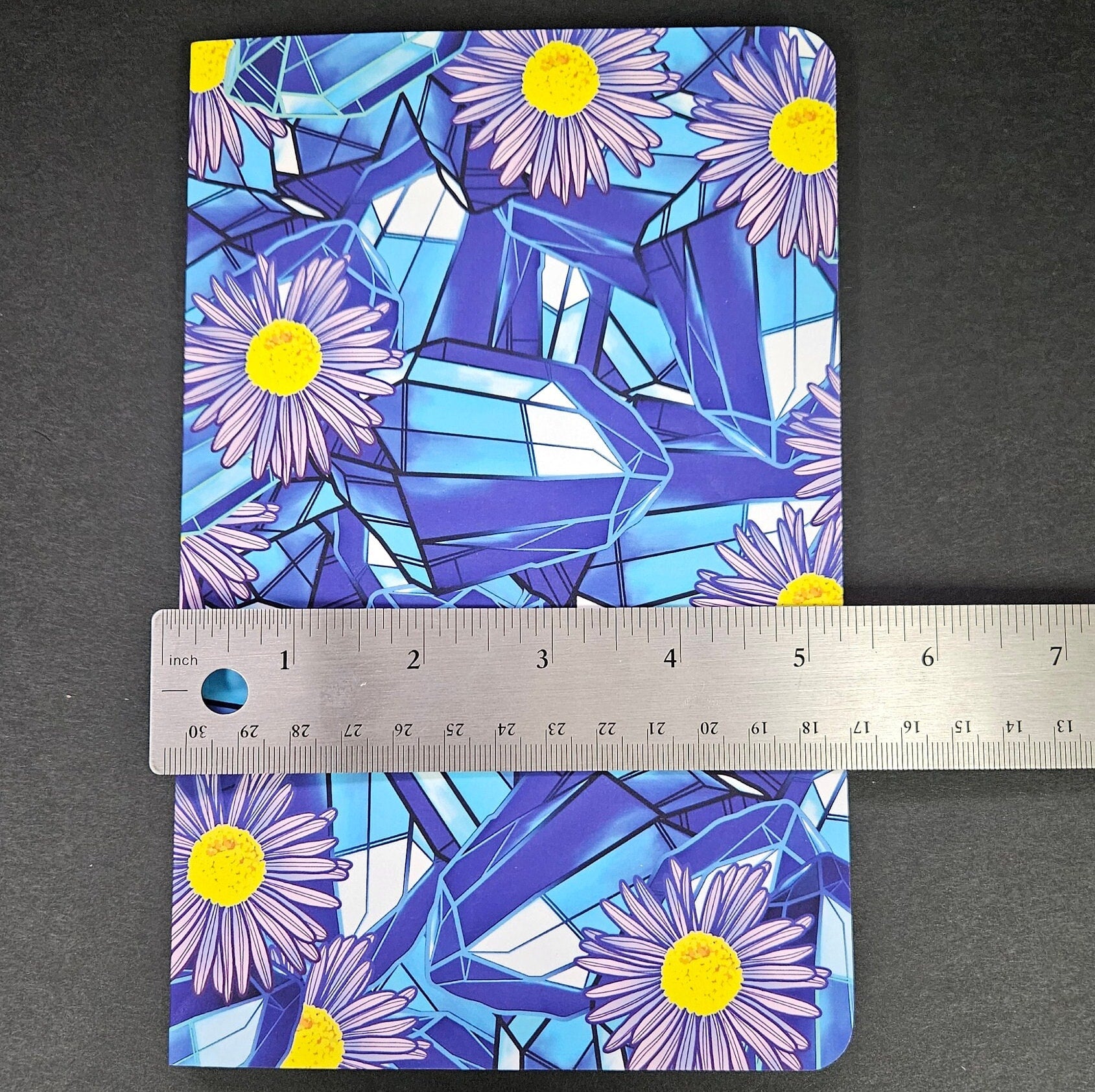 LAYFLAT NOTEBOOK: Sapphire Crystal with College Ruled Lined Pages
