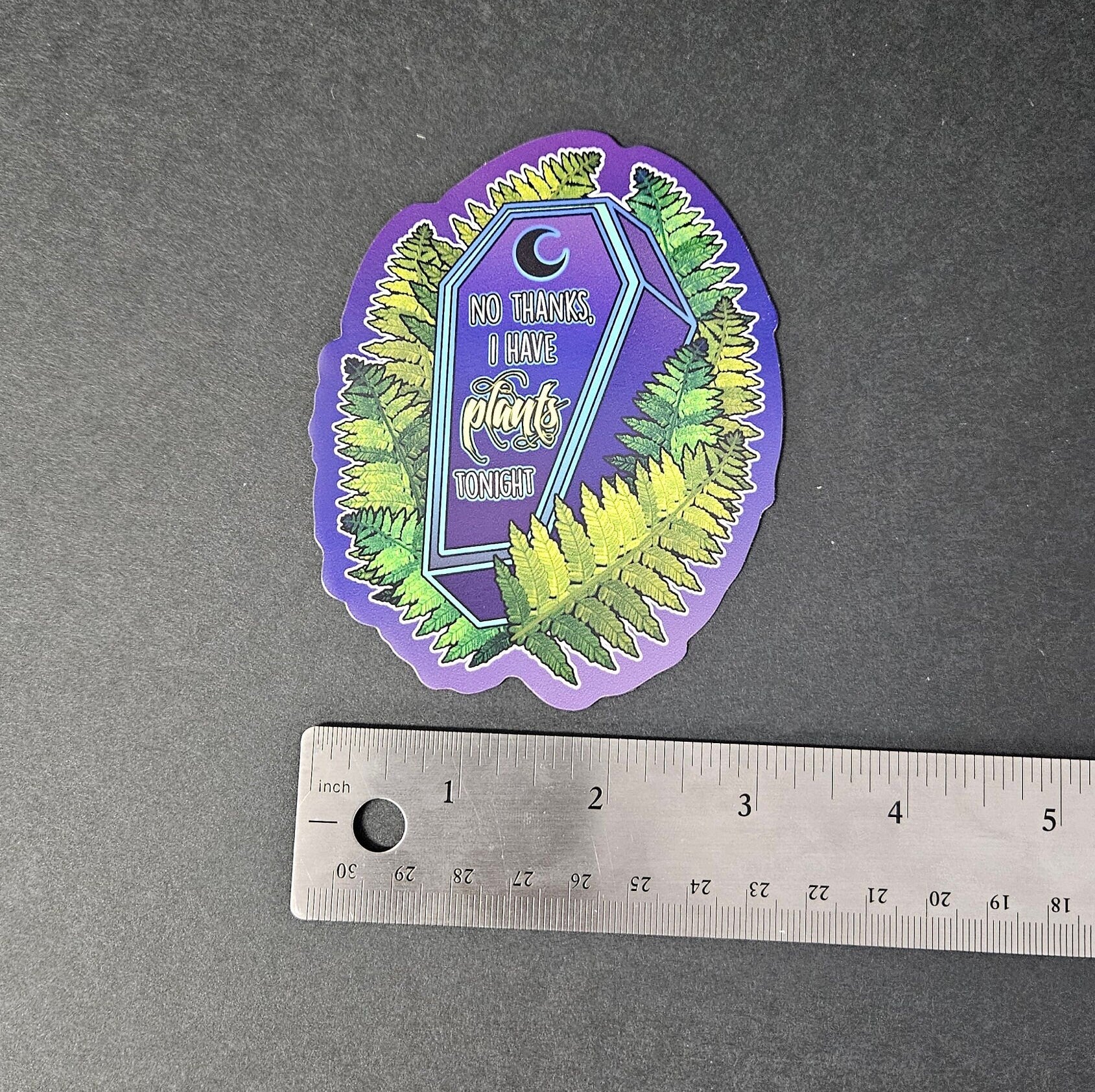 MAGNET: I Have Plants Coffin , I Have Plants Coffin Decorative Magnet , Purple Coffin Magnet , I Have Plants Coffin Magnet