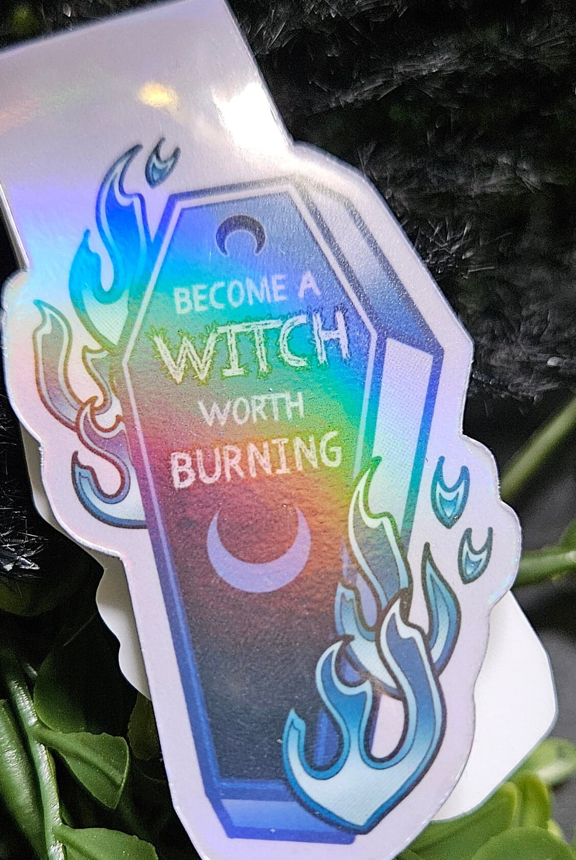 HANDMADE MAGNETIC BOOKMARK: Become a Witch Worth Burning Coffin , Become a Witch Worth Burning Magnetic Bookmark , Witch Bookmark