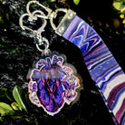 WRISTLET with Double Sided Charm: Alexandrite Crystal Heart