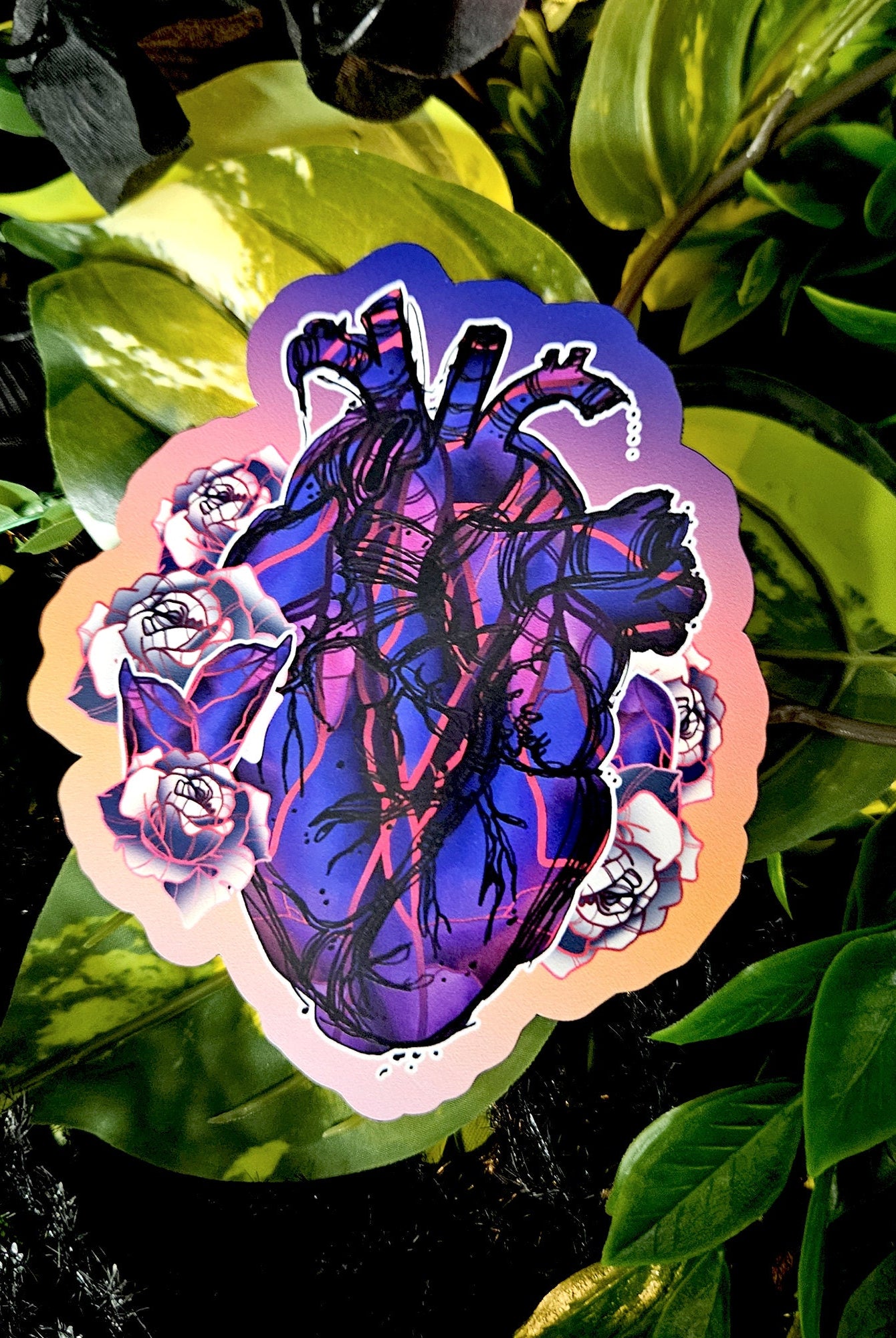 MAGNET: June Alexandrite Crystal Heart Birthstone Crystal , Alexandrite Crystal Magnet , Crystal Heart Magnet , Crystal