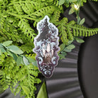 MATTE STICKER: Dark Ghost Lantern with Blue Filigree Decorative Sticker Acornandcrowstudio
