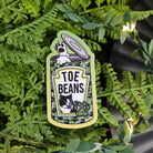 MATTE STICKER: Can of Toe Beans Cat Pun