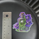 MATTE STICKER: Green and Purple Belladonna Poison Bottle Decorative Sticker Acornandcrowstudio