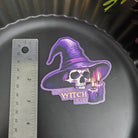 Resting Witch Face Skull and Candles - MATTE STICKER
