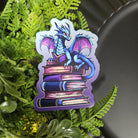 MAGNET: Blue Bookish Dragon Magnets Acornandcrowstudio