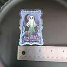 MATTE STICKER: The Ghost Teal Tarot Card Style Decorative Sticker Acornandcrowstudio