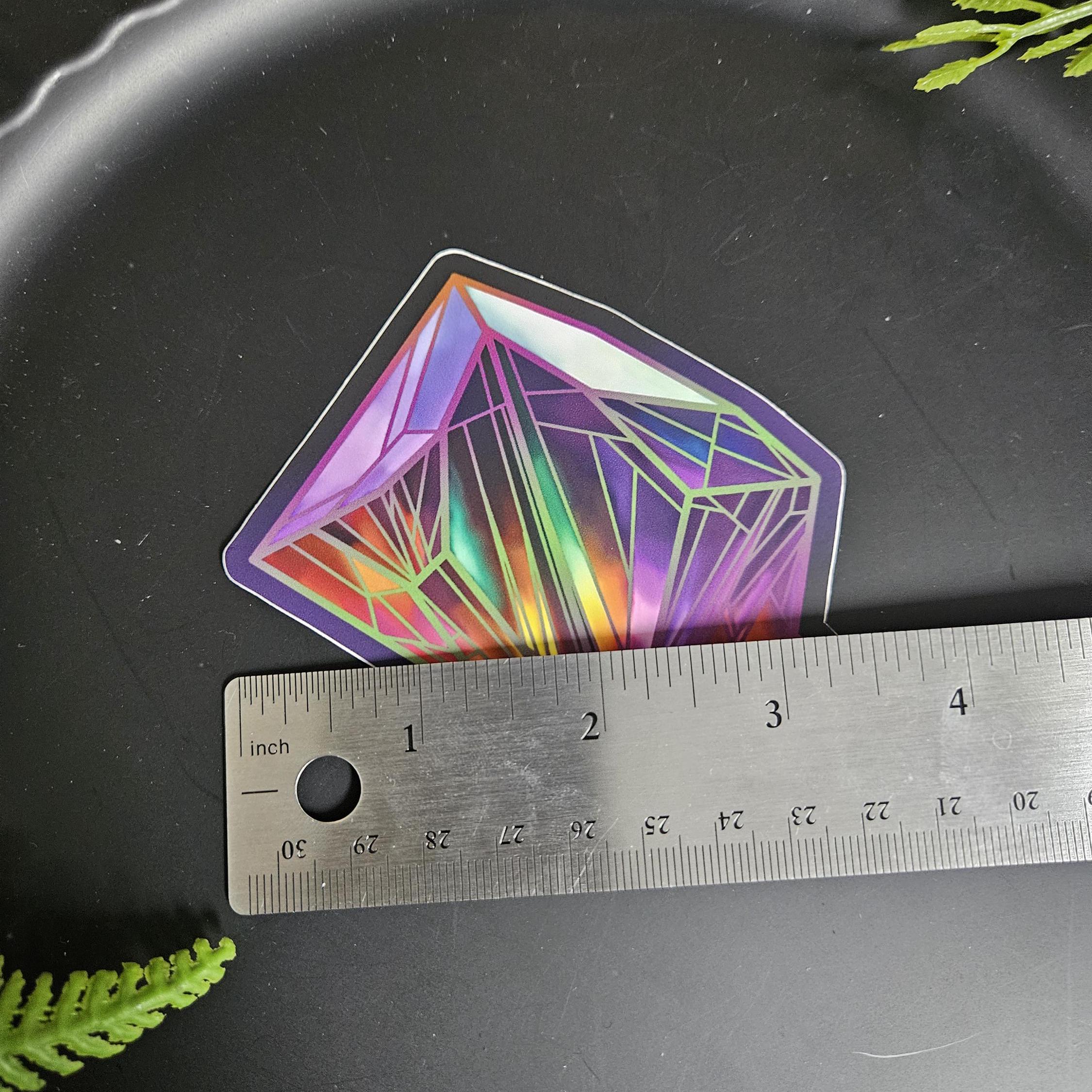 MATTE STICKER: Purple Green and Orange Halloween Crystal