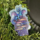 HANDMADE MAGNETIC BOOKMARK: Blue Bookish Dragon