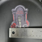 MATTE STICKER: You Are Grounded Tombstone Decorative Sticker Acornandcrowstudio