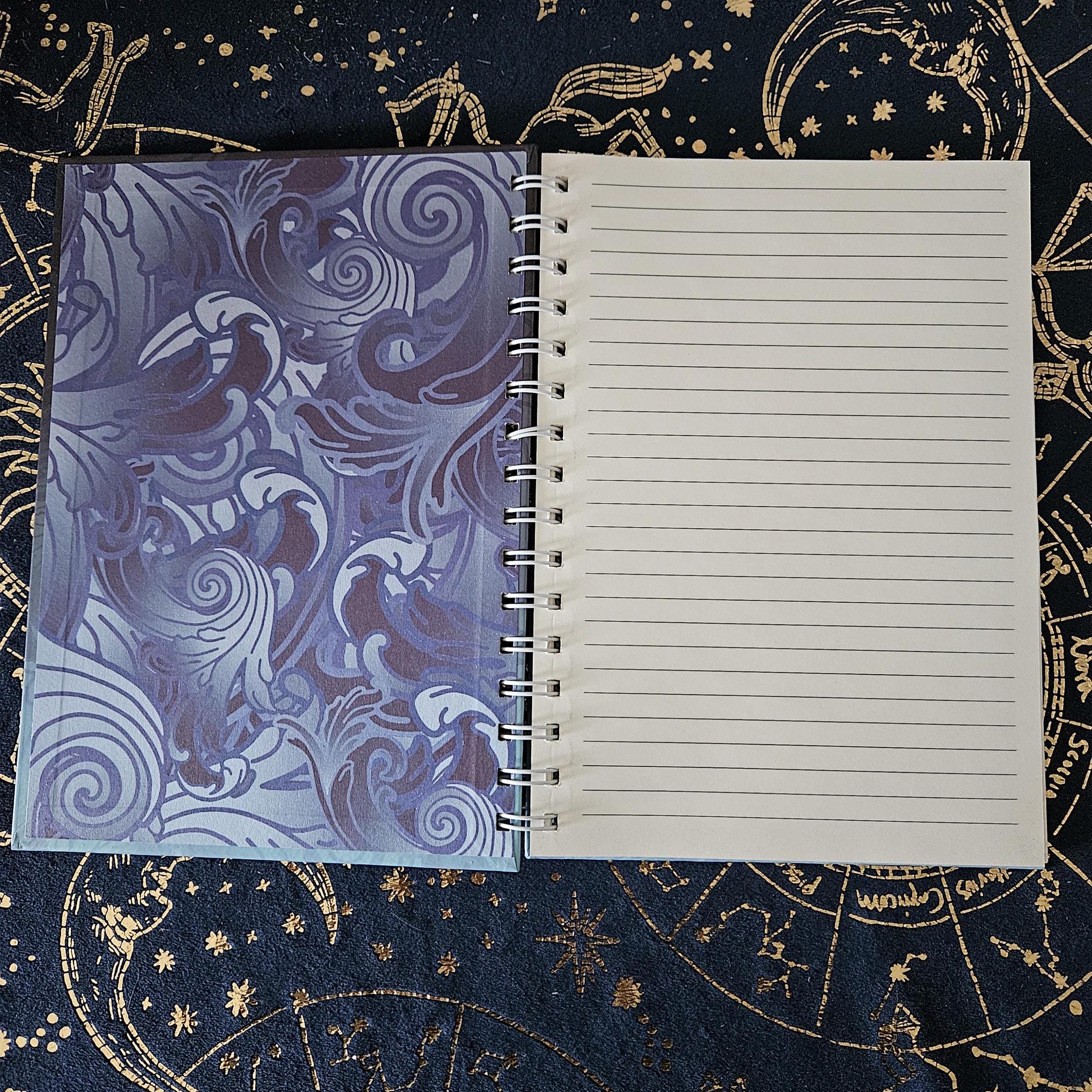 A5 Size SPIRAL NOTEBOOK : Dark Ghost Lantern with Lined Pages