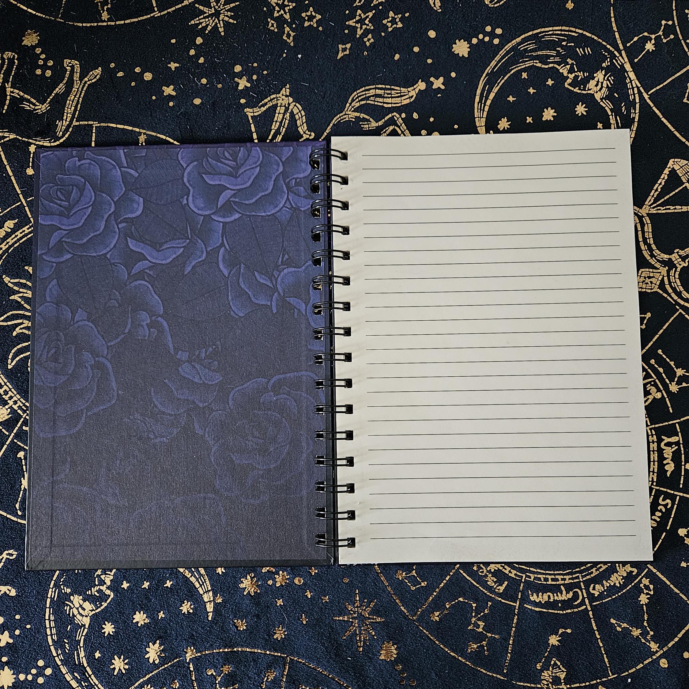 A5 Size SPIRAL NOTEBOOK : Dark Fantasy Book Castle with Lined Pages