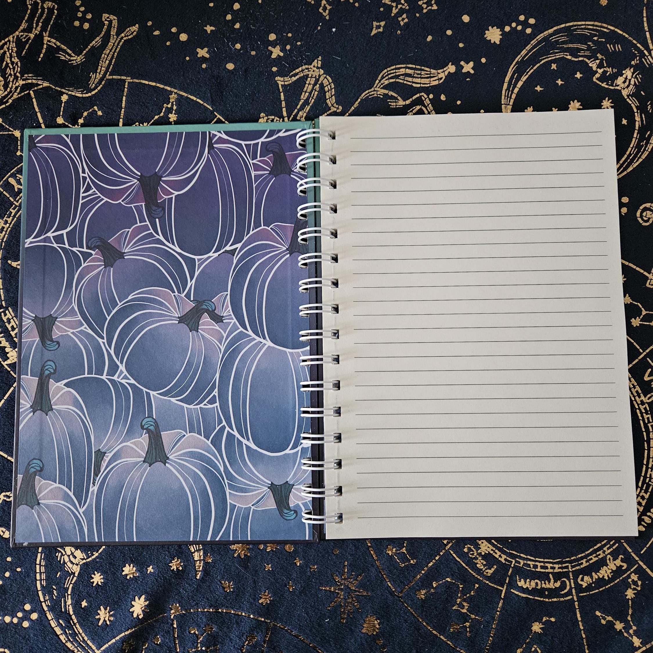 A5 Size SPIRAL NOTEBOOK : The Ghost Tarot Style with Lined Pages