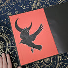 HARDCOVER FOIL 7x9 Crow Notebook with Black Interior Pages