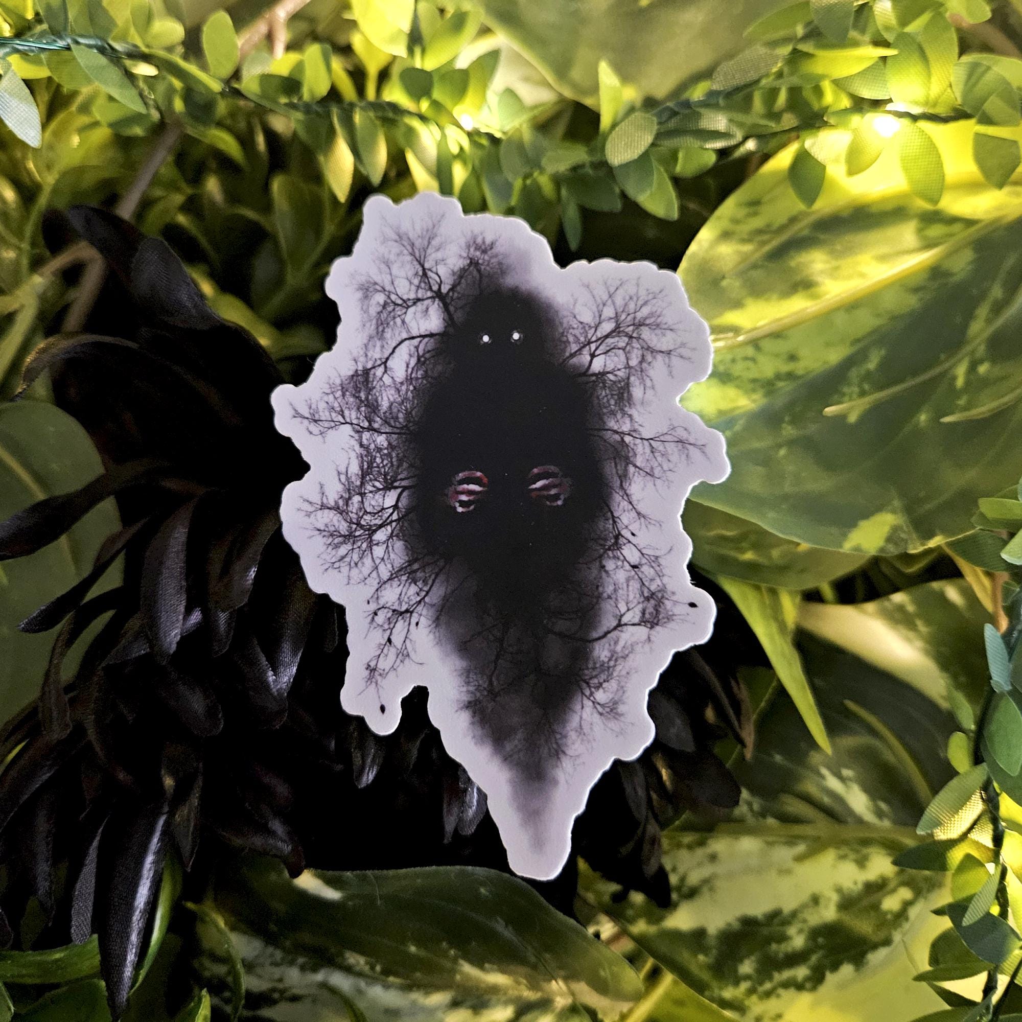 MATTE STICKER: The Lurker in the Woods Decorative Sticker Acornandcrowstudio