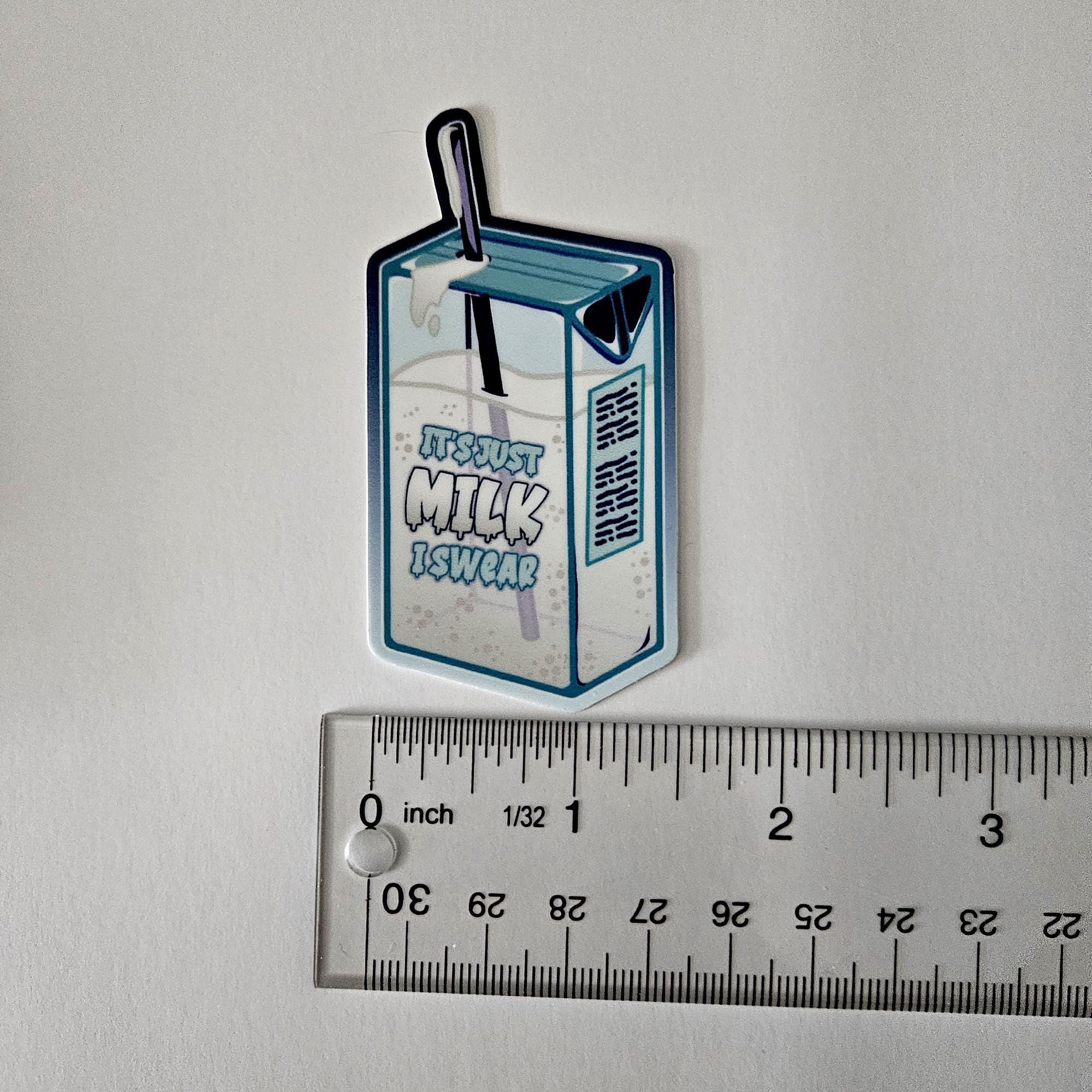 MATTE STICKER: It's Just Milk I Swear Decorative Sticker Acornandcrowstudio