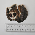 MATTE STICKER: Persistent Horror Barn Owl and Ferns Decorative Sticker Acornandcrowstudio