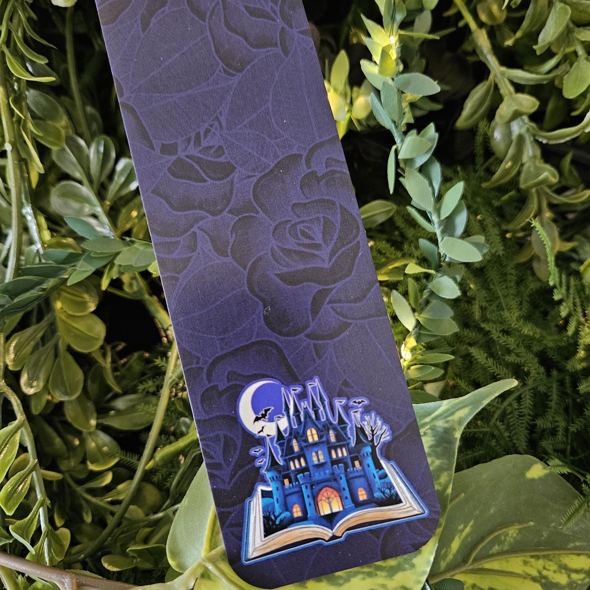 BOOKMARK: Dark Fantasy Book Castle Bookmark , Book Castle Bookmark , Reading Castle , Dark Fantasy Castle