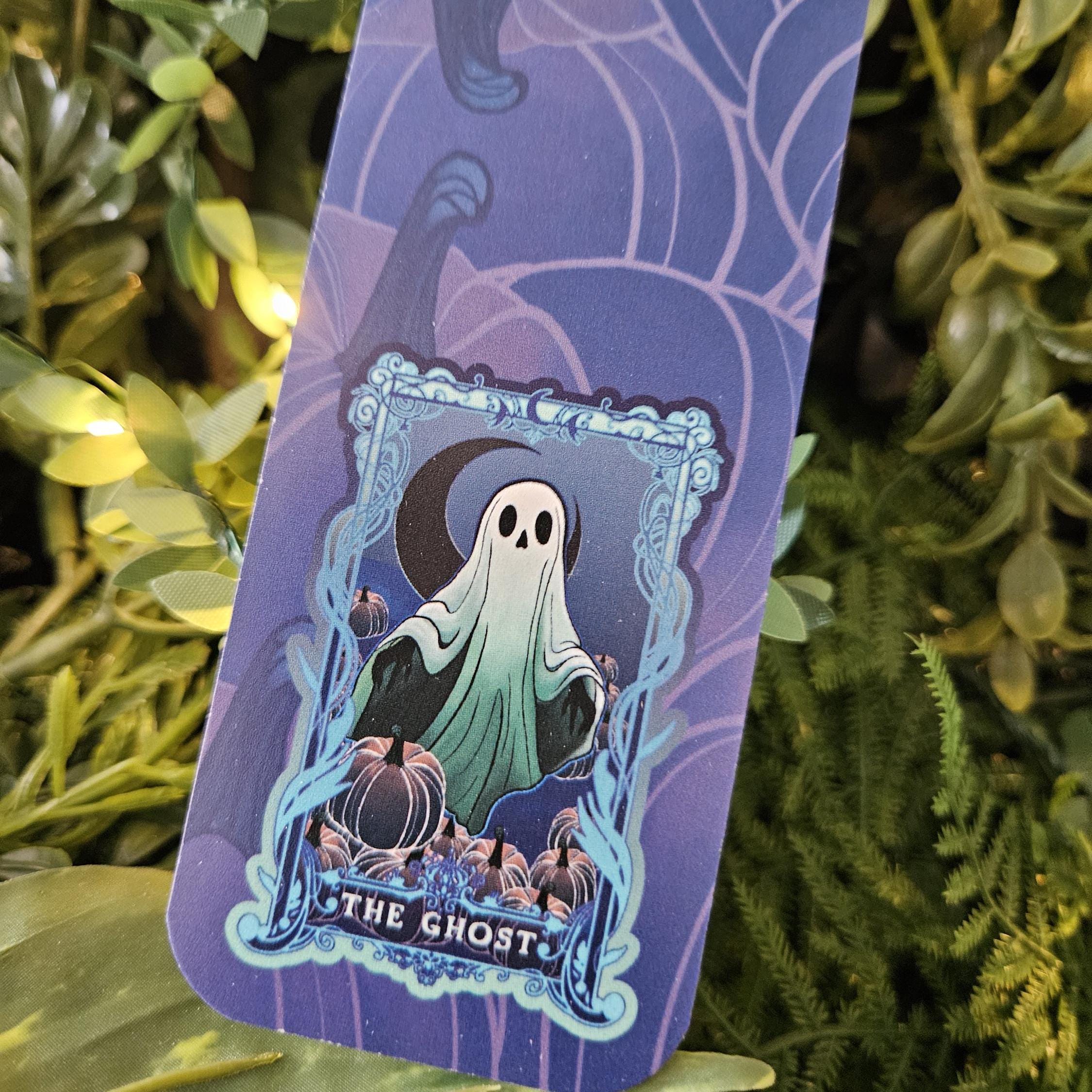 BOOKMARK: The Ghost Tarot Card Bookmark , The Ghost Bookmark , Fantasy Bookmark , Ghost Teal Bookmark