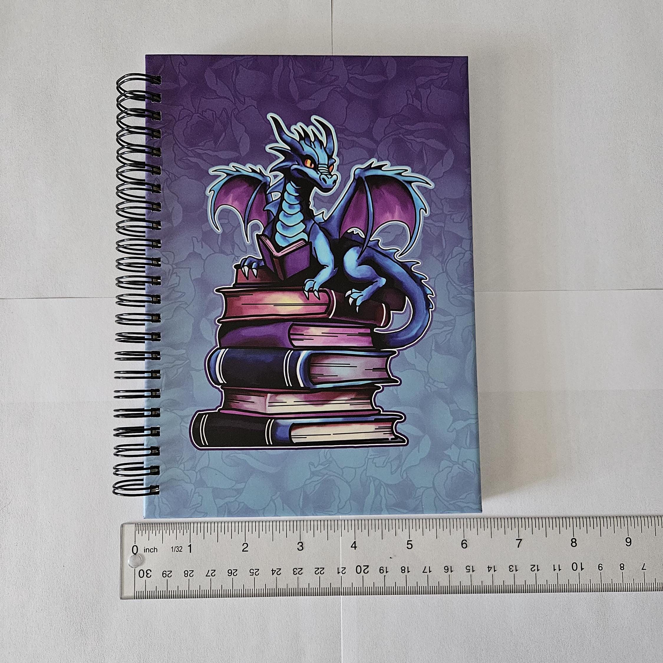 REUSABLE STICKER BOOK A5 : Book Dragon with Book Stack