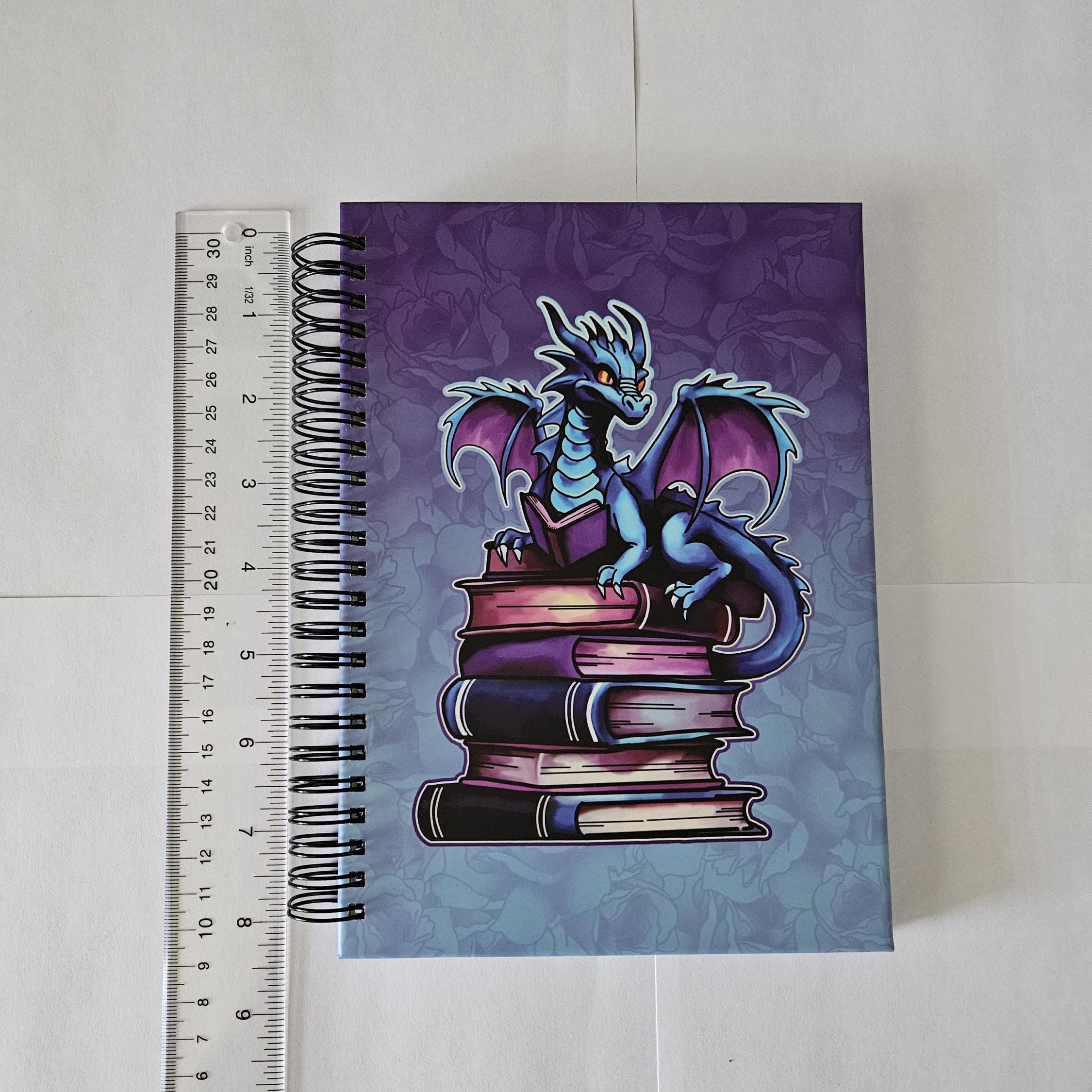 REUSABLE STICKER BOOK A5 : Book Dragon with Book Stack