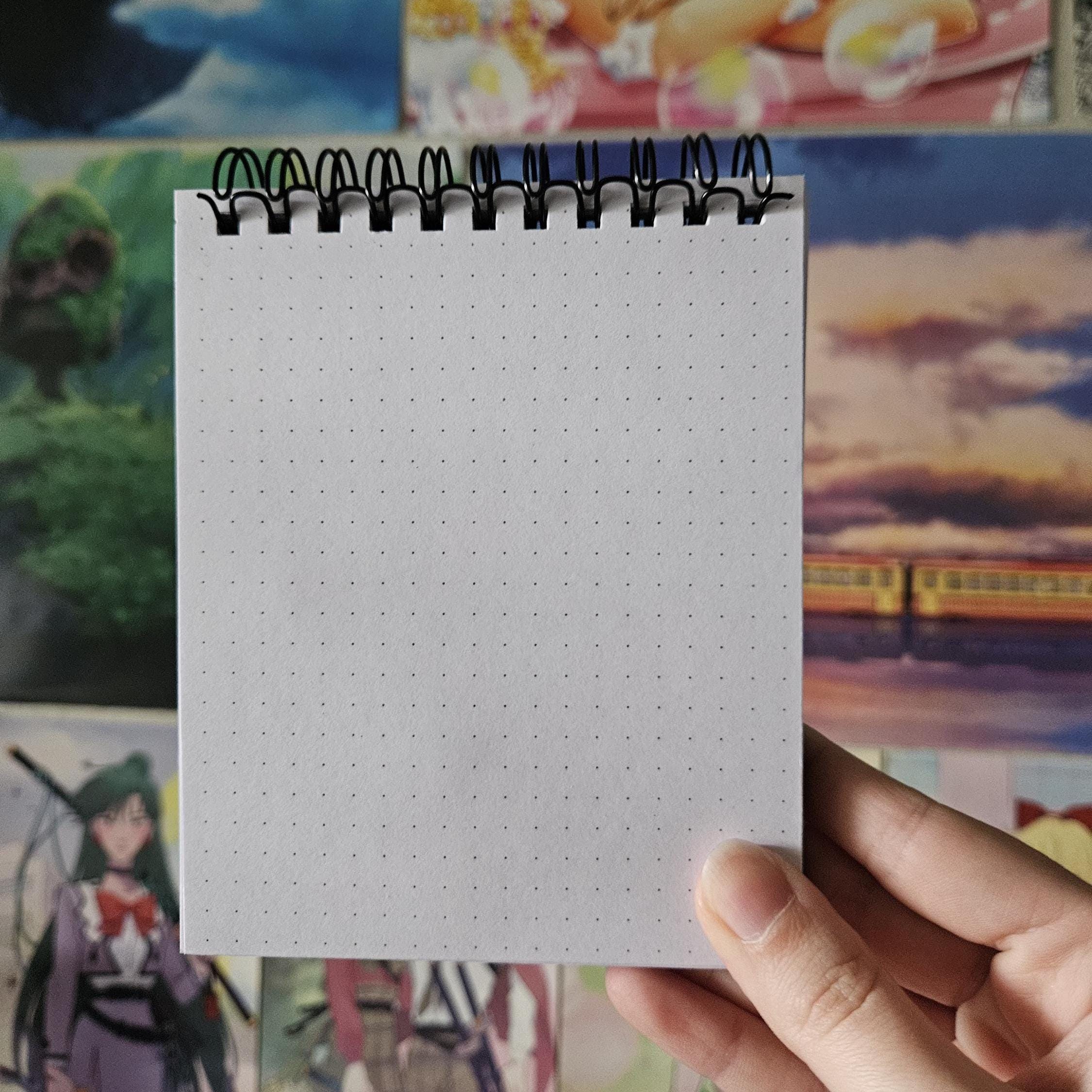 4x5 inches HANDMADE Top Bound SPIRAL NOTEBOOK: Pansy Bat with Peony Flowers