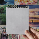 4x5 inches HANDMADE Top Bound SPIRAL NOTEBOOK: Honduran Bat with Lemon Flowers Acornandcrowstudio