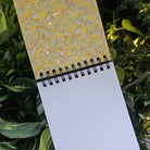 4x5 inches HANDMADE Top Bound SPIRAL NOTEBOOK: Honduran Bat with Lemon Flowers