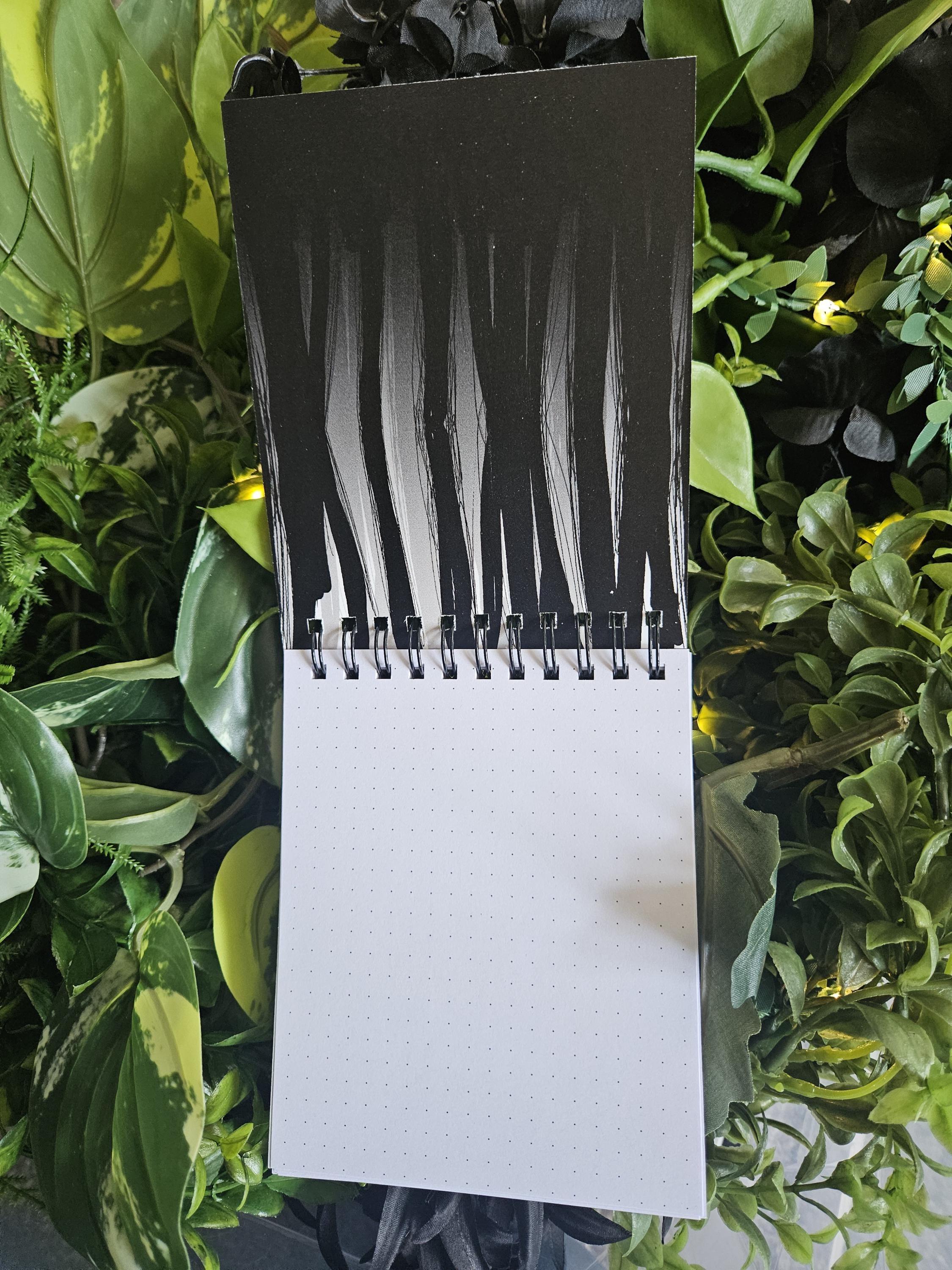 4x5 inches HANDMADE Top Bound SPIRAL NOTEBOOK: The Watcher Acornandcrowstudio