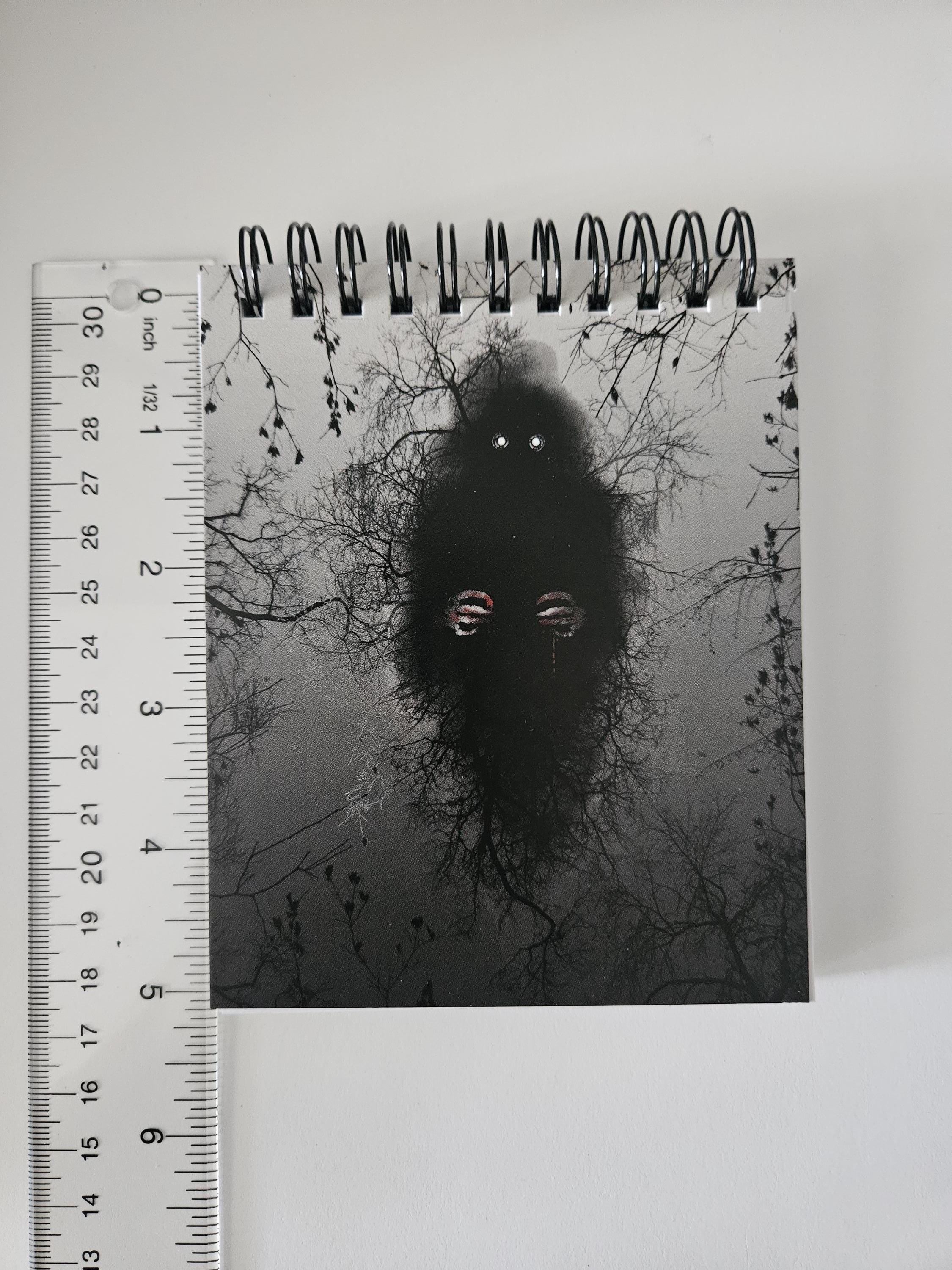 4x5 inches HANDMADE Top Bound SPIRAL NOTEBOOK: The Lurker Acornandcrowstudio