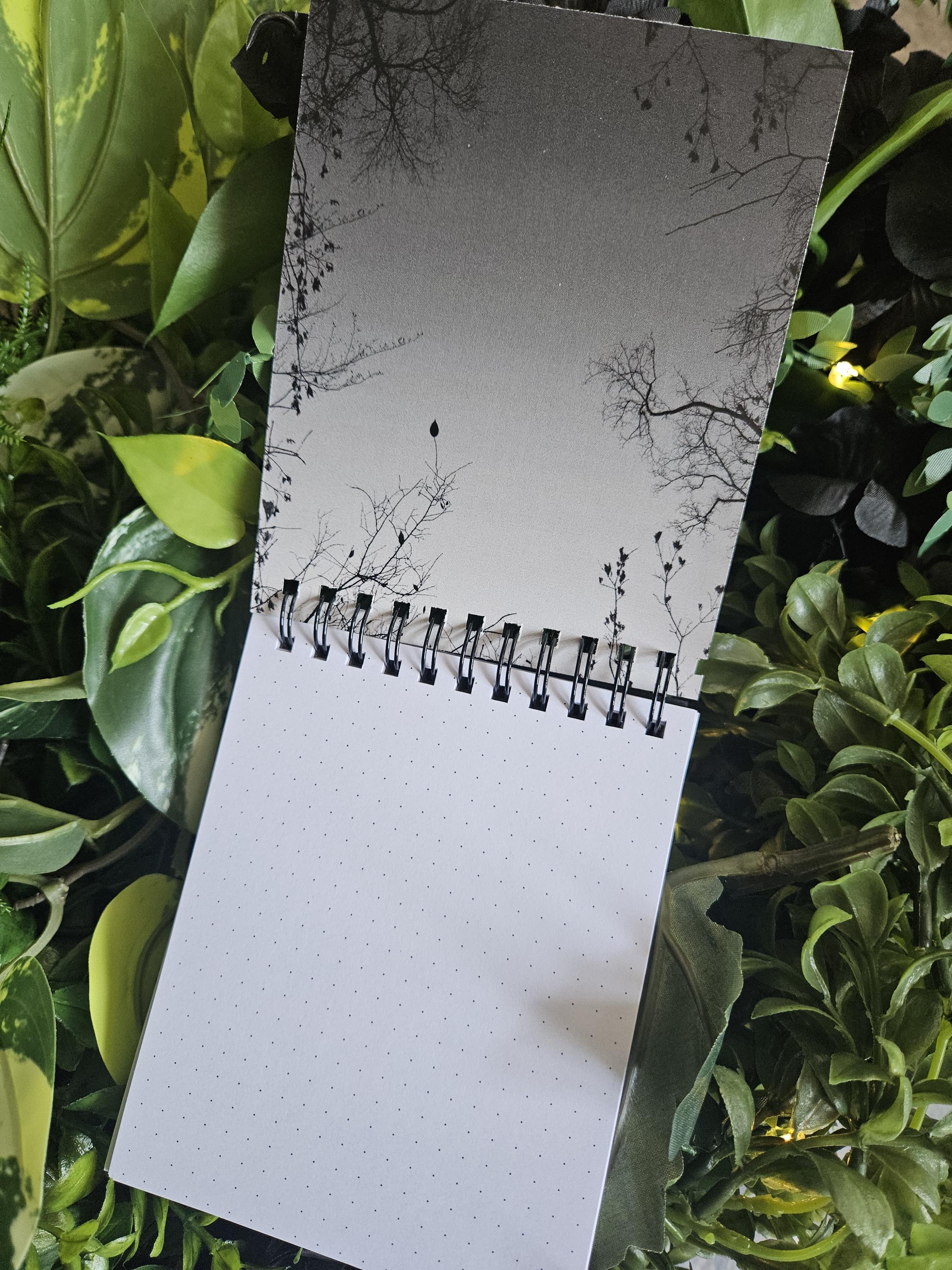 4x5 inches HANDMADE Top Bound SPIRAL NOTEBOOK: The Lurker Acornandcrowstudio