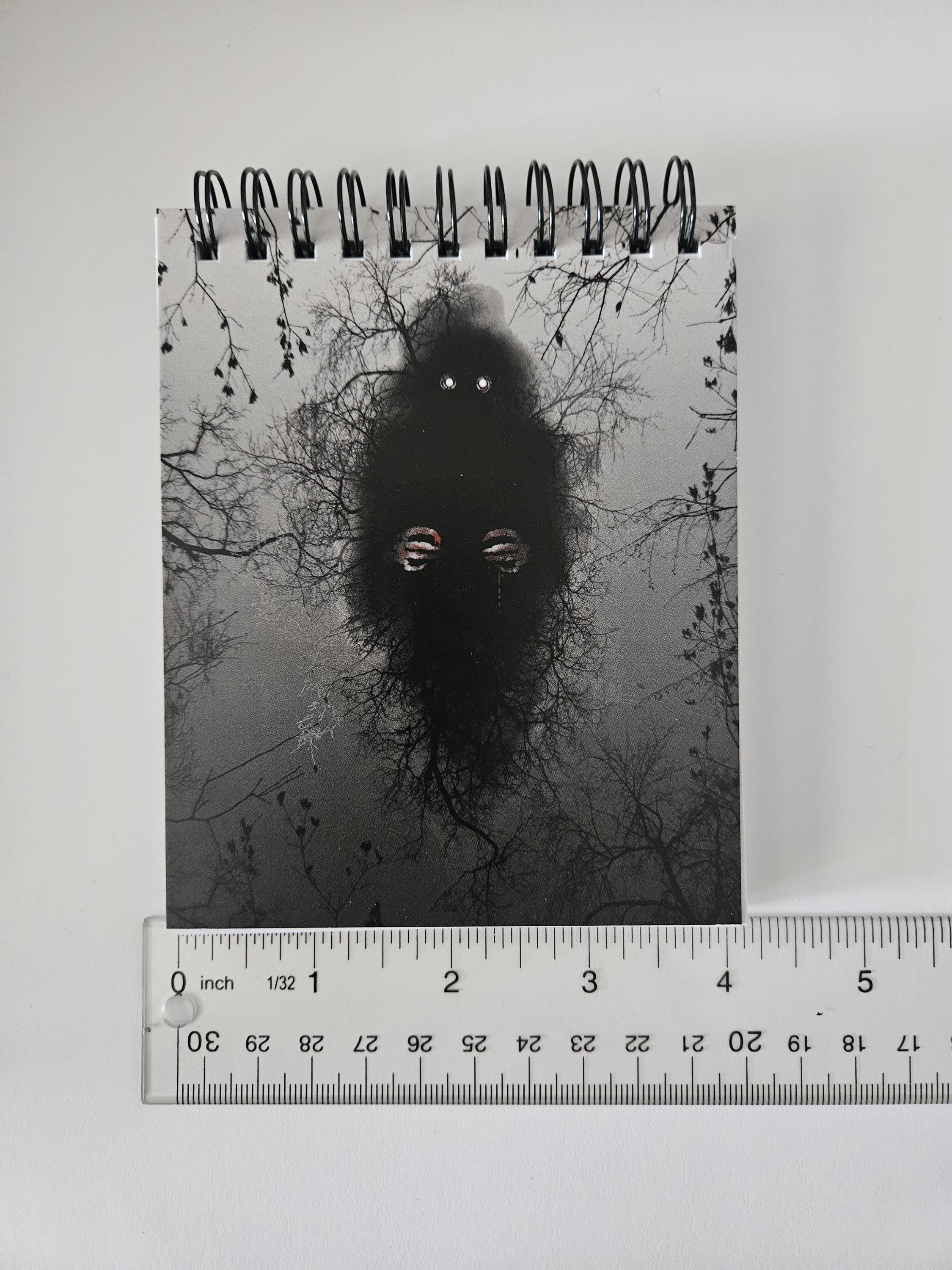 4x5 inches HANDMADE Top Bound SPIRAL NOTEBOOK: The Lurker Acornandcrowstudio