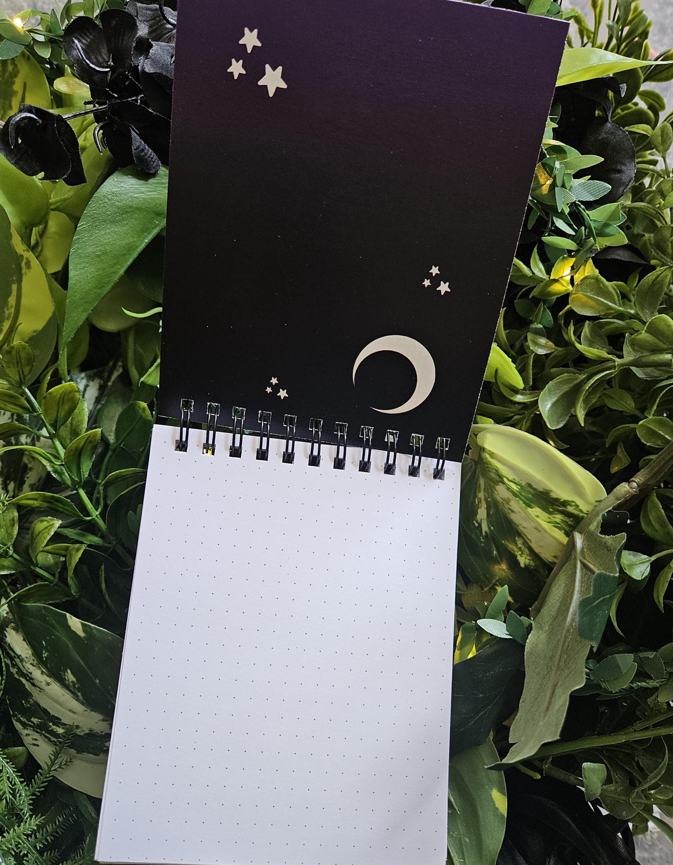 4x5 inches HANDMADE Top Bound SPIRAL NOTEBOOK: Death's Head Hawk Moth Acornandcrowstudio