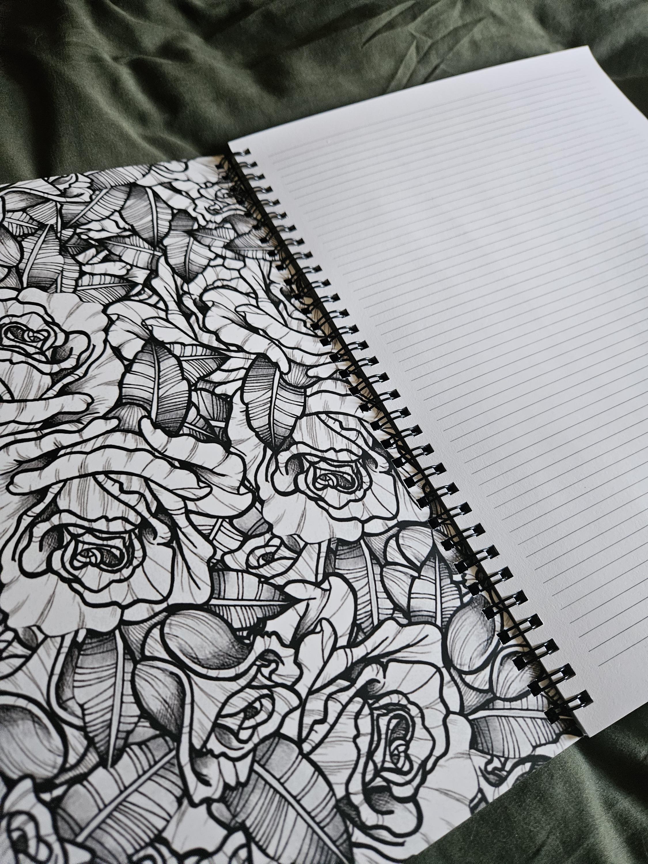 8.5 x 11 HANDMADE SPIRAL NOTEBOOK: Plague Doctor