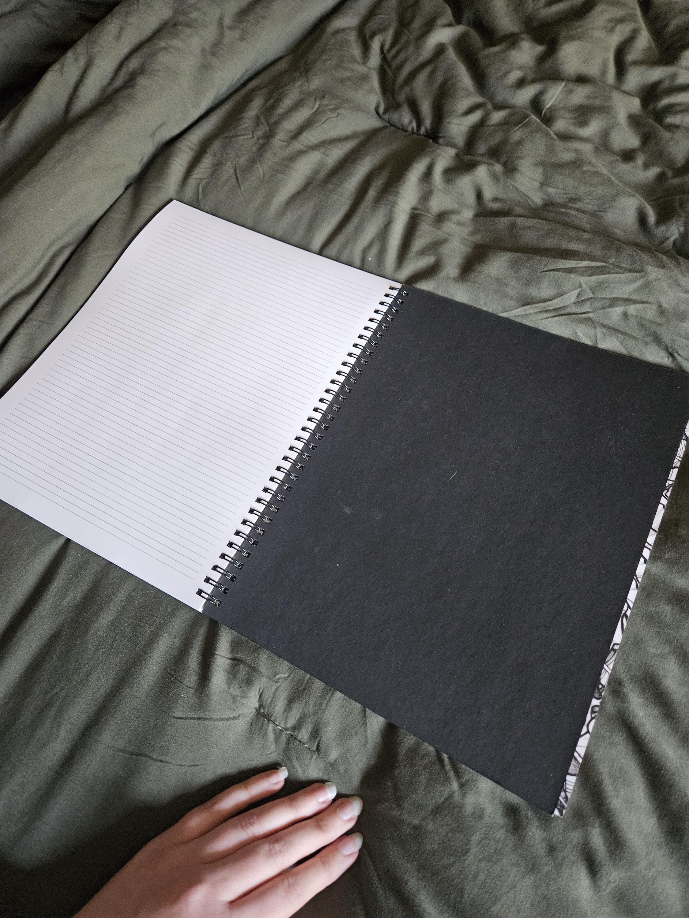 8.5 x 11 HANDMADE SPIRAL NOTEBOOK: Plague Doctor