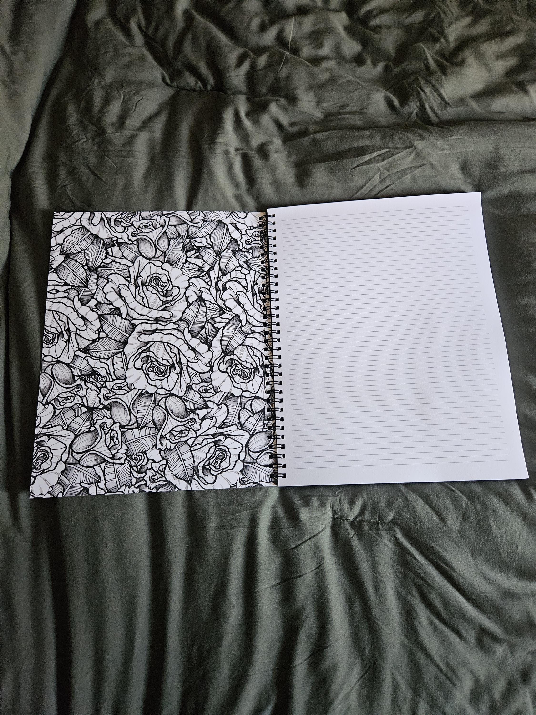 8.5 x 11 HANDMADE SPIRAL NOTEBOOK: Plague Doctor Acornandcrowstudio