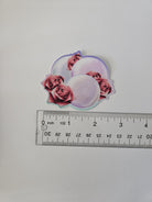 MATTE STICKER: June Pearl Crystal with Roses , Pastel Pearl Crystal Sticker , Pearl Crystal Sticker , Crystal and Roses , Floral Crystal