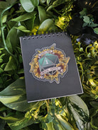 4x5 TOP BOUND Handmade Spiral NOTEBOOK: Roll for Mental Health Natural One D20 Acornandcrowstudio