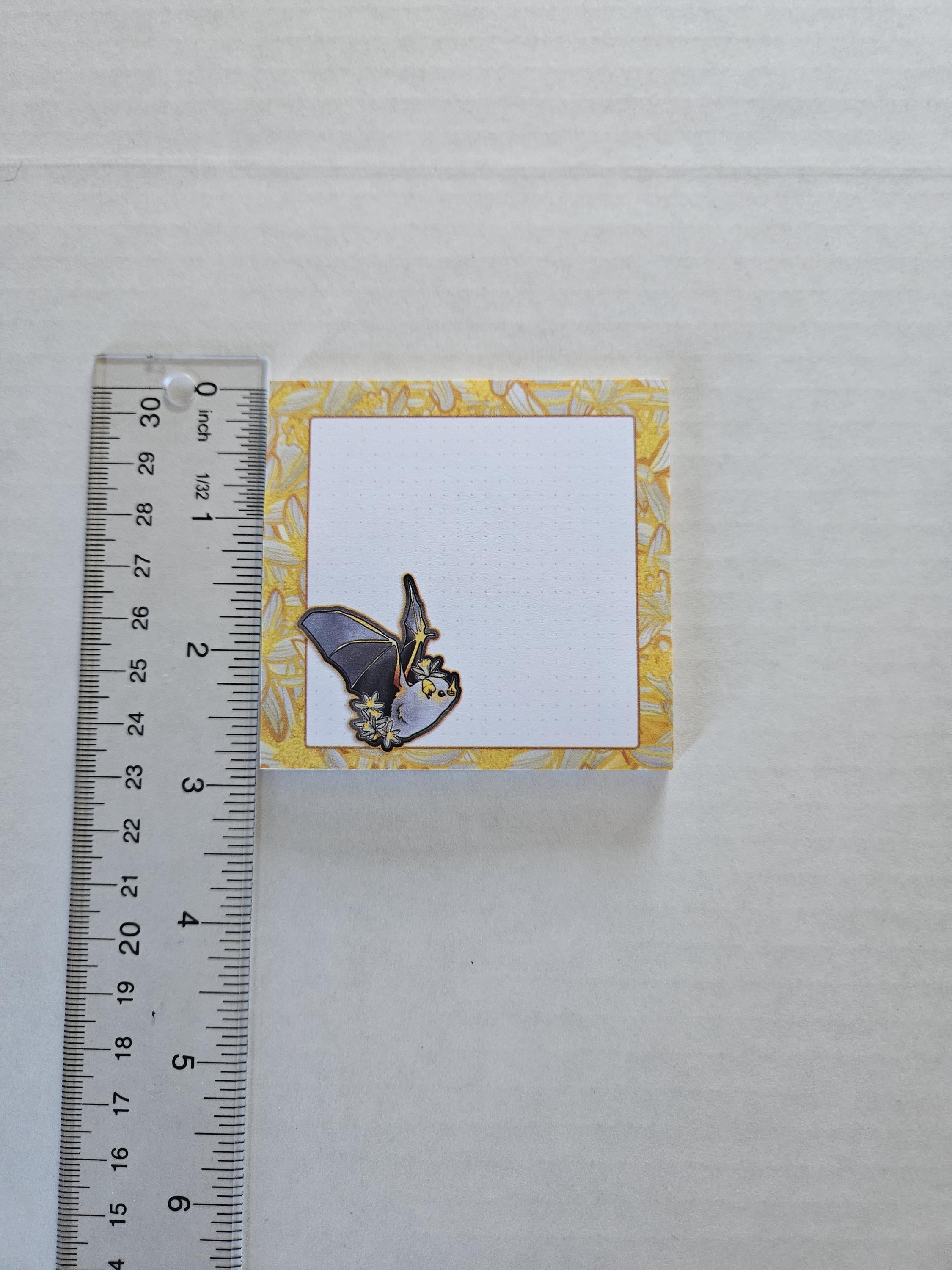 STICKY NOTES: Honduran Ghost Bat with Lemon Flowers (Cornelius)
