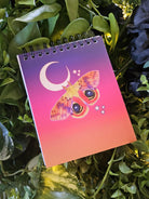 4x5 inches HANDMADE Top Bound SPIRAL NOTEBOOK: Io Moth Acornandcrowstudio